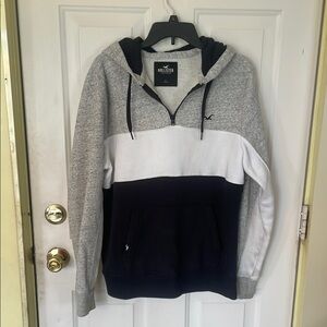 Hollister Two-Tone Gray and Black Hoodie